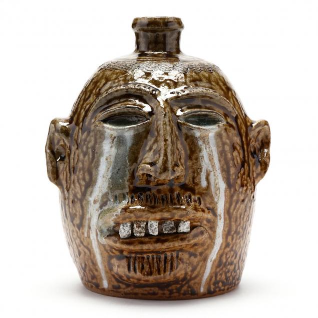 nc-folk-pottery-billy-ray-hussey-runny-eye-face-jug