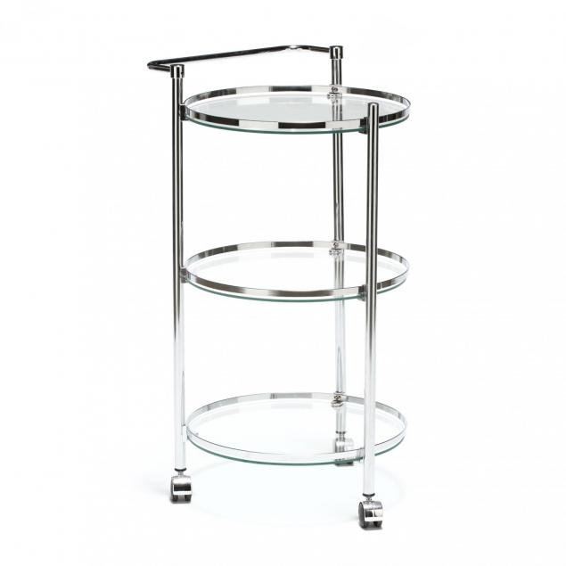 chrome-and-glass-three-tiered-stand