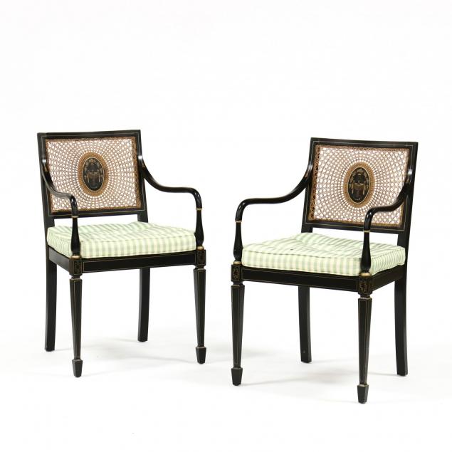 hickory-chair-co-pair-of-regency-style-lacquered-arm-chairs