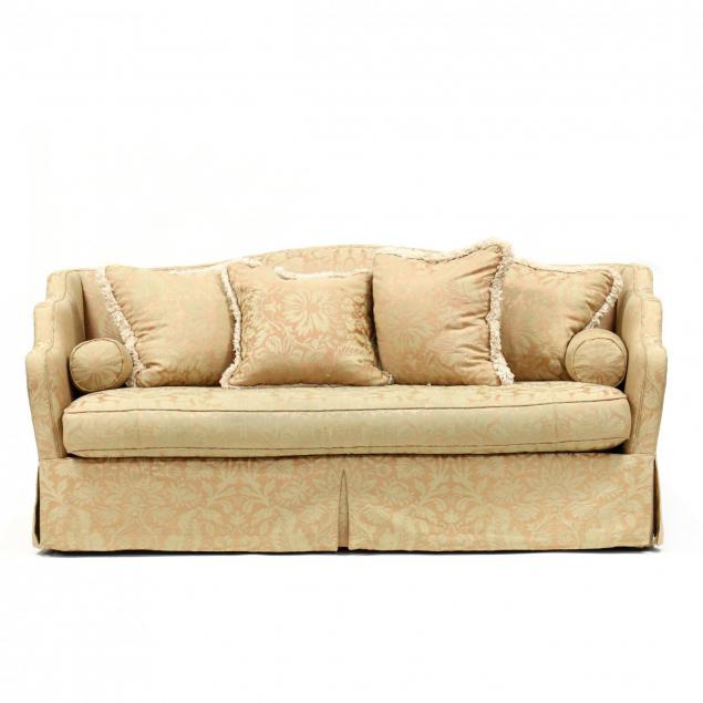 drexel-heritage-damask-upholstered-sofa