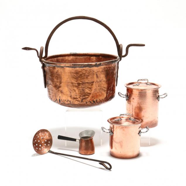 five-pieces-of-copper-cookware
