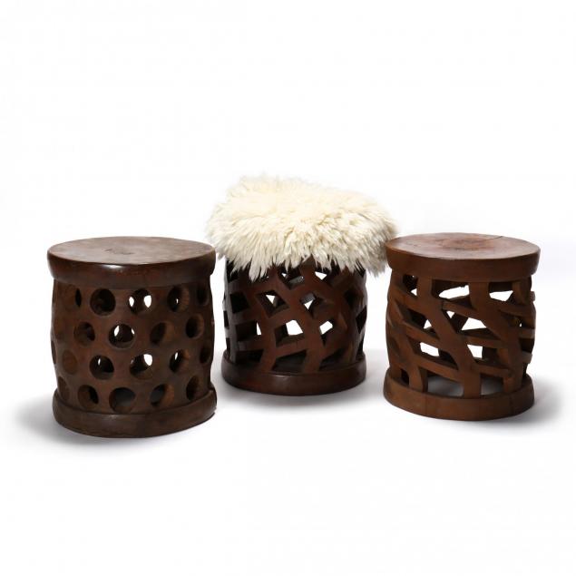 three-bamileke-spider-stools-with-single-wool-cover