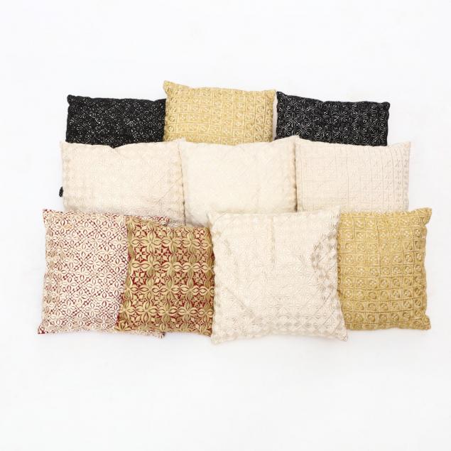 group-of-ten-embroidered-moroccan-pillows