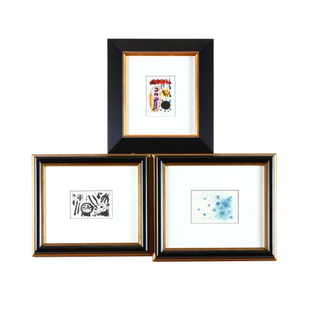 after-joan-miro-spanish-1893-1983-three-framed-prints