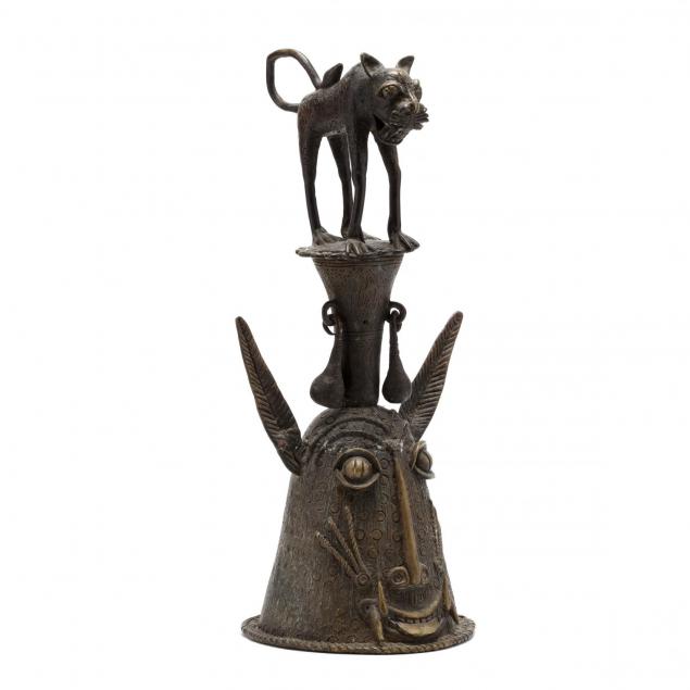 african-bronze-figural-bell