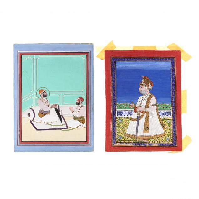 two-indian-miniature-court-paintings