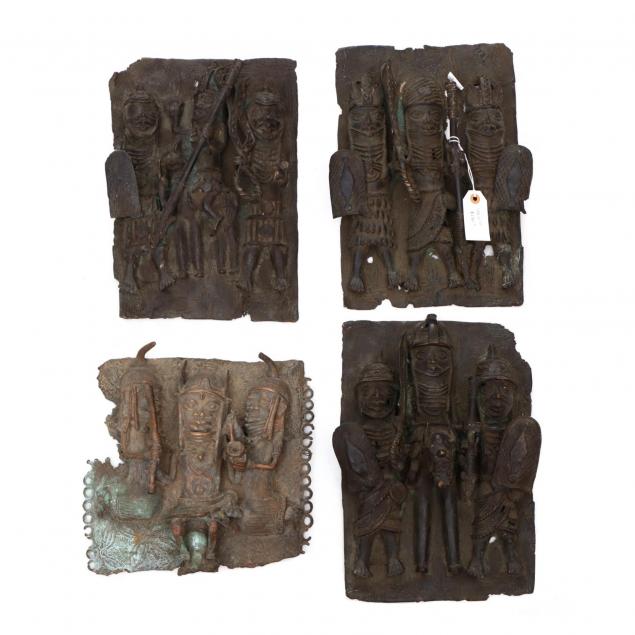 four-benin-bronze-plaques