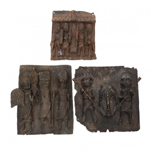 three-benin-bronze-plaques
