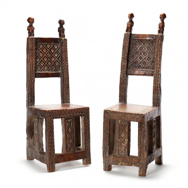 pair-of-african-carved-wood-chairs