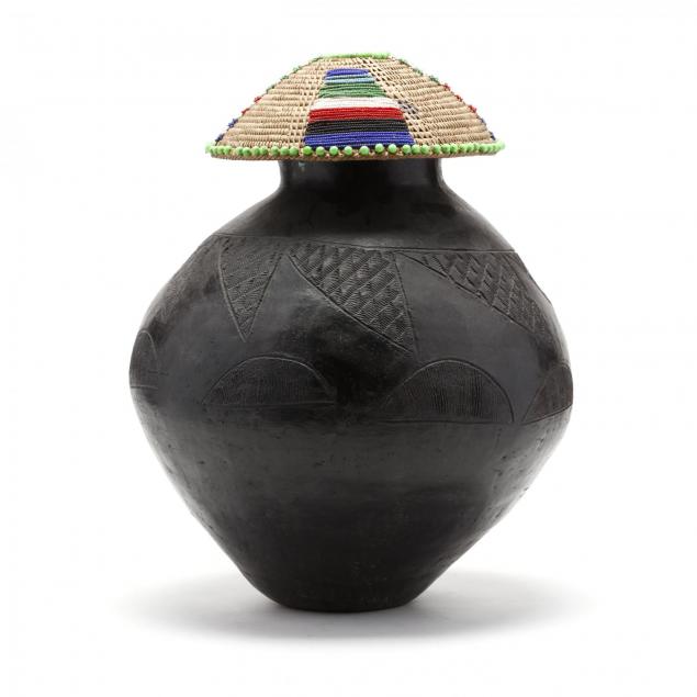 zulu-decorated-black-pottery-vessel