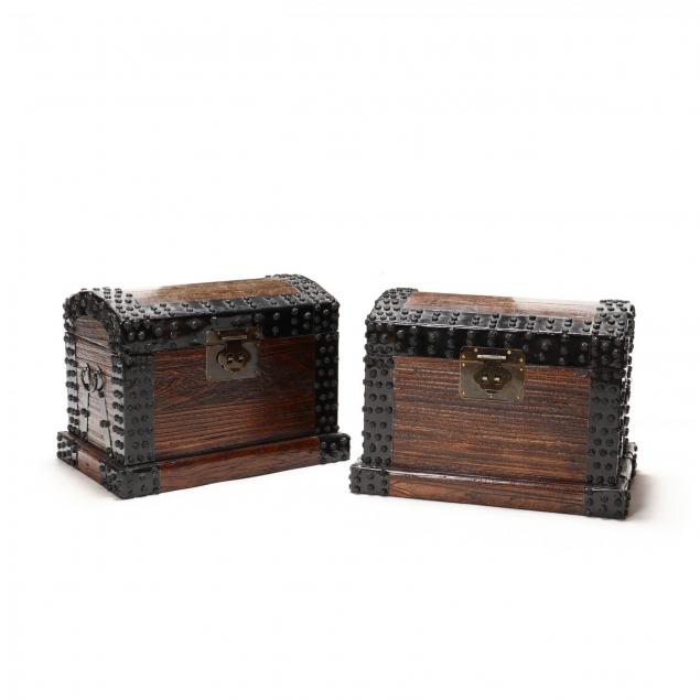 pair-of-contemporary-mongolian-dome-top-trunks