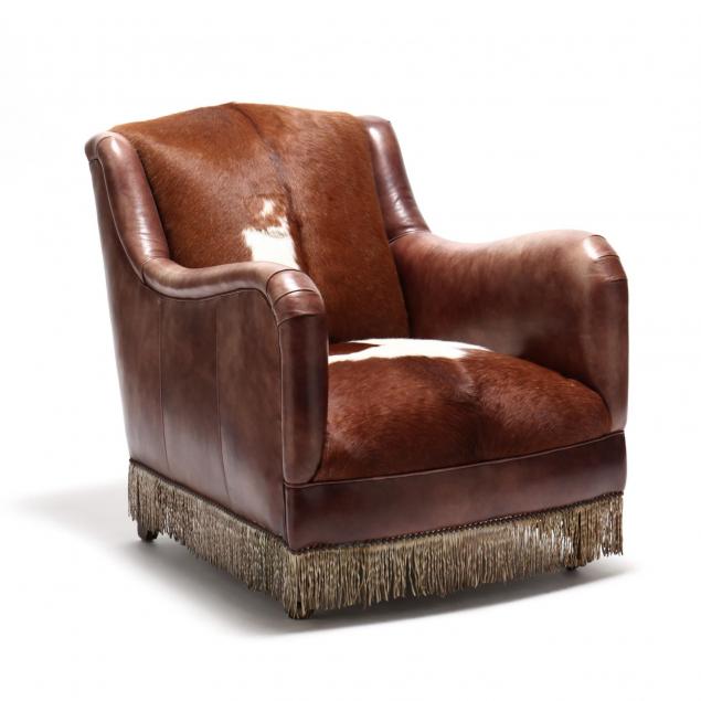 southwestern-leather-club-chair