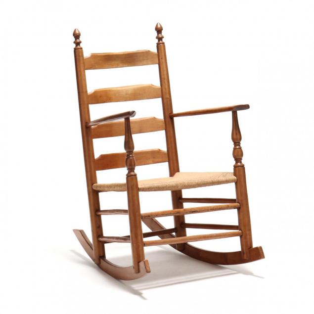 antique-american-ladderback-rocking-chair