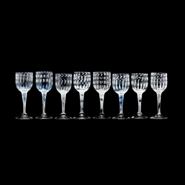 cam-langley-al-set-of-eight-art-glass-stems