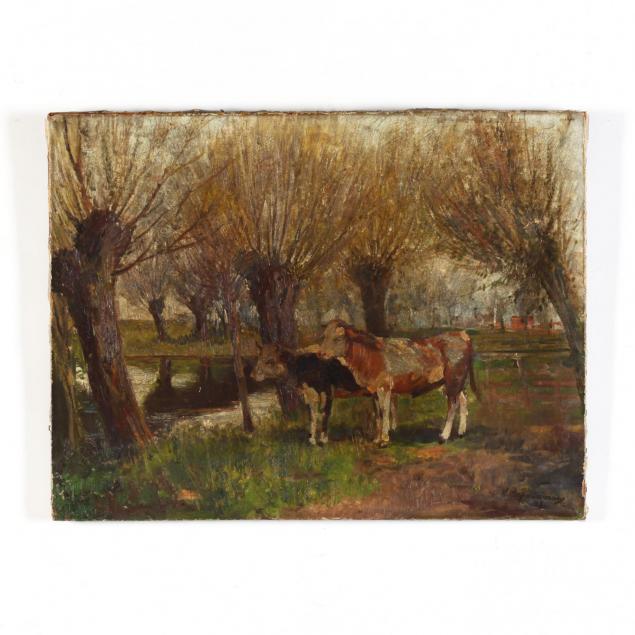 antique-painting-of-two-cows