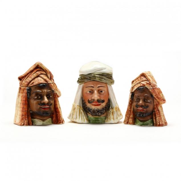 three-majolica-tobacco-jars-middle-eastern-figures