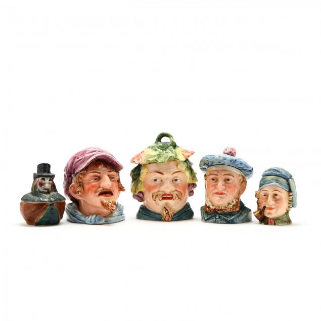 five-tobacco-jars-featuring-masculine-heads