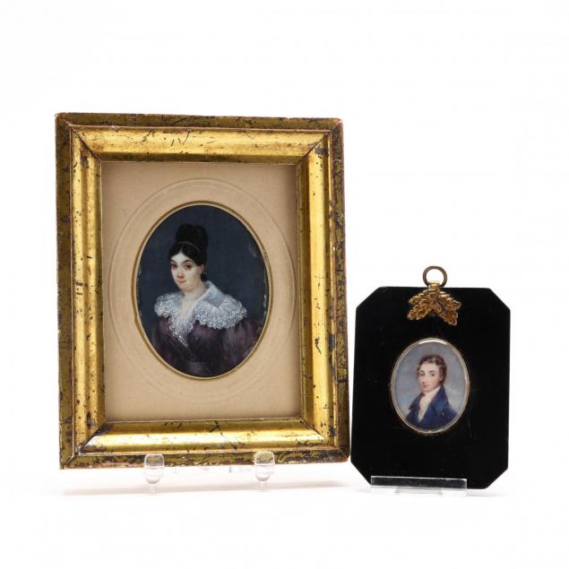 two-antique-portrait-miniatures-continental