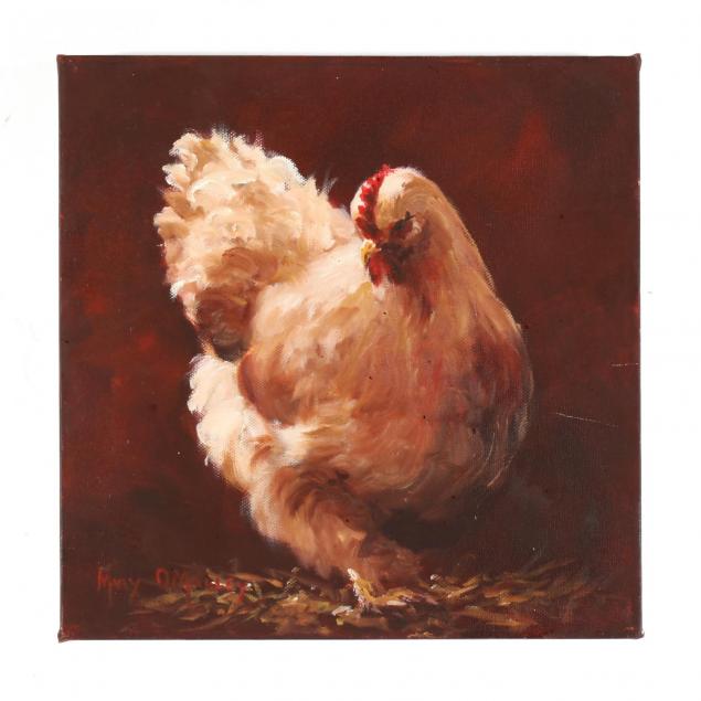 mary-o-malley-american-20th-21st-c-portrait-of-a-brahma-chicken