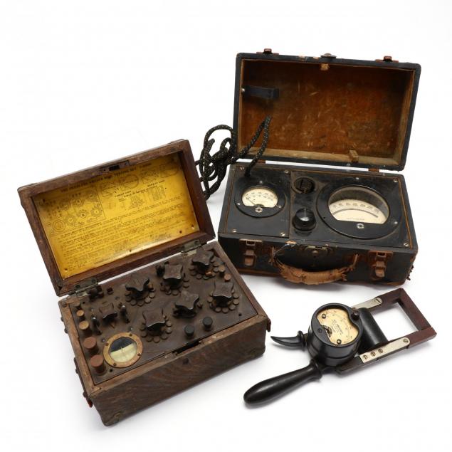 three-antique-electrical-testers