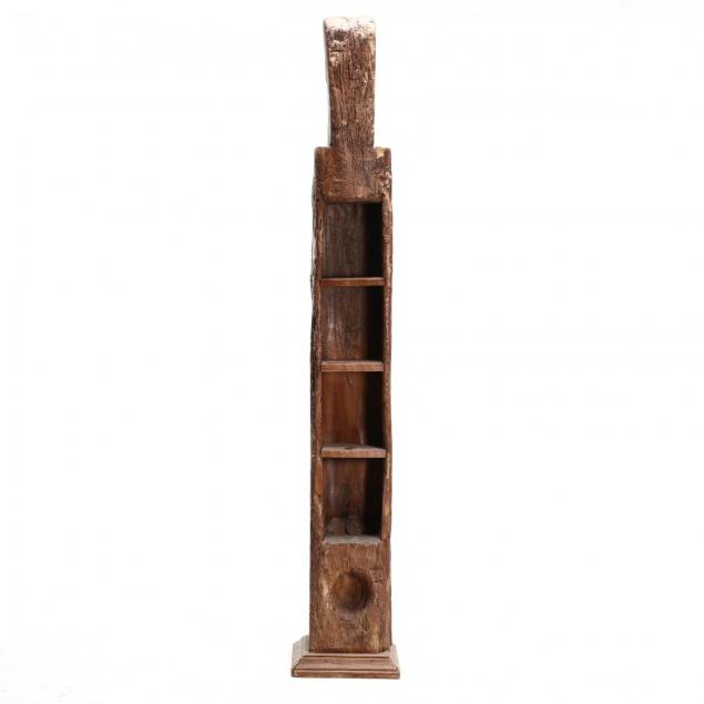 natural-wooden-log-converted-to-display-shelf