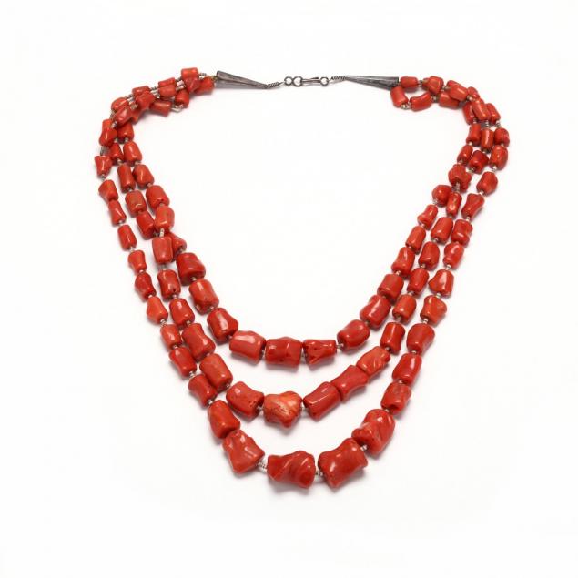 triple-strand-coral-necklace