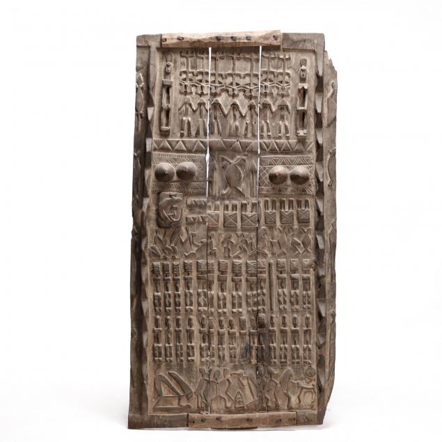 african-carved-wooden-granary-door-dogon-people