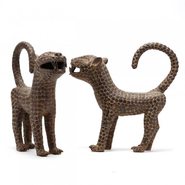 pair-of-benin-bronze-leopards