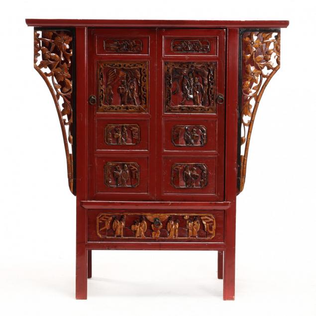 chinese-red-lacquer-wine-cabinet