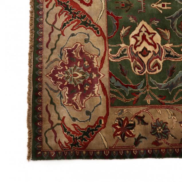 William Morris Influenced Room Size Carpet (9 ft. 1 in. x