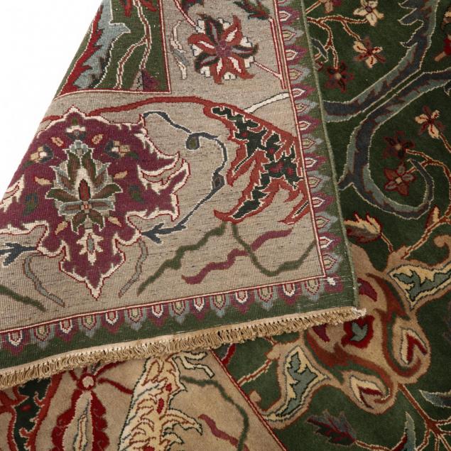 William Morris Influenced Room Size Carpet (9 ft. 1 in. x