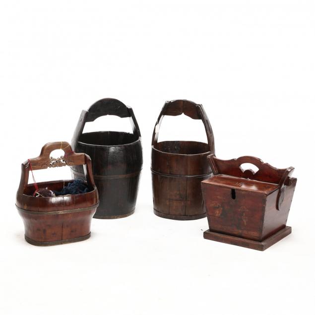 four-chinese-wooden-storage-buckets