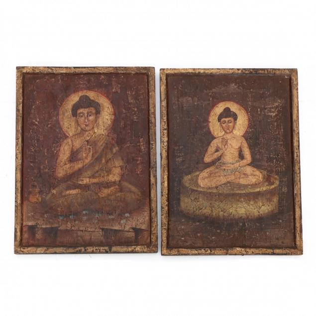 two-medicine-buddha-painted-panels