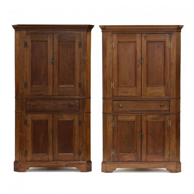 pair-of-bench-made-chippendale-style-walnut-corner-cupboards