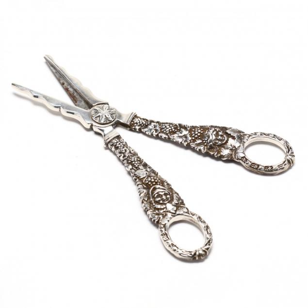 a-pair-of-sterling-silver-grape-shears-by-william-dematteo-1923-1988