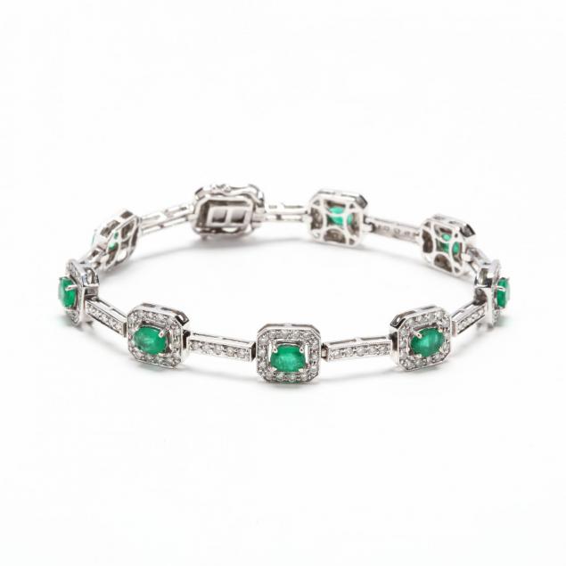 18kt-white-gold-emerald-and-diamond-bracelet
