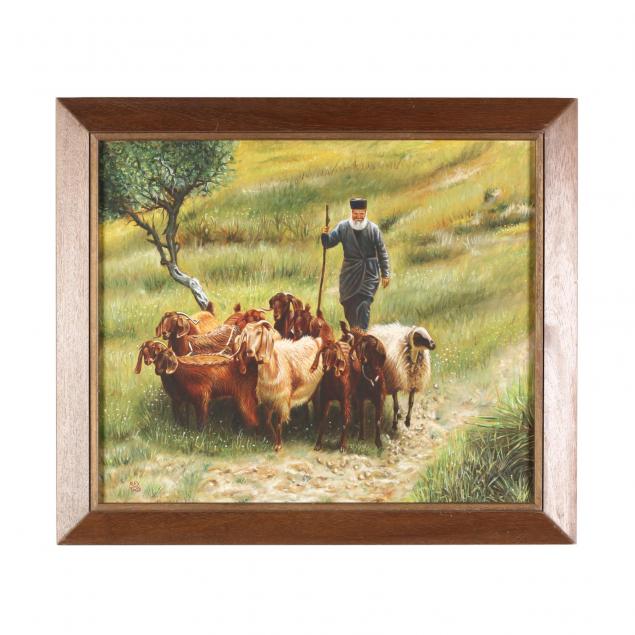 greek-or-cypriot-painting-of-a-goatherd