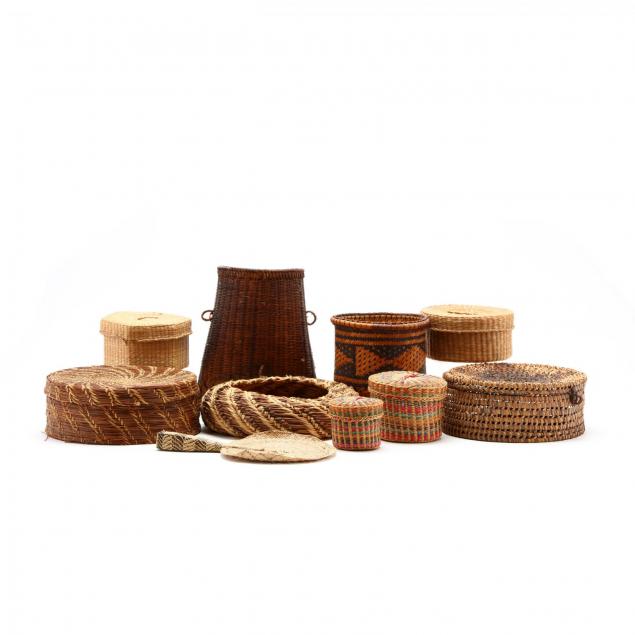 a-group-of-hand-made-baskets