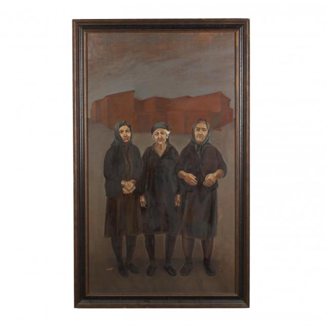 greek-cypriot-painting-of-three-elderly-mothers