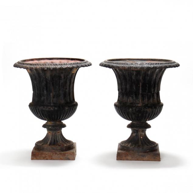 pair-of-cast-iron-classical-style-large-garden-urns