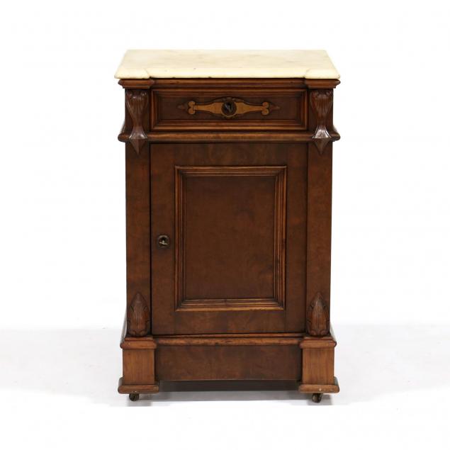 american-renaissance-revival-marble-top-side-cabinet