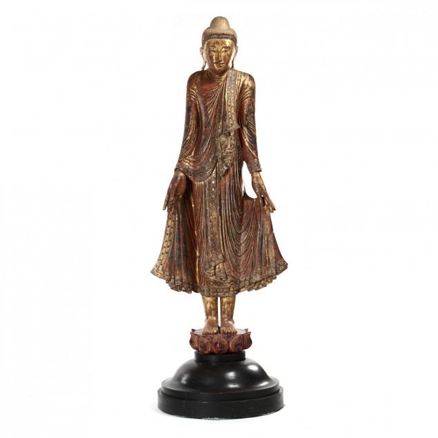 an-impressive-burmese-mandalay-period-standing-buddha