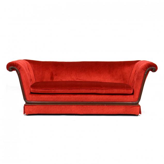 art-deco-red-velvet-sofa