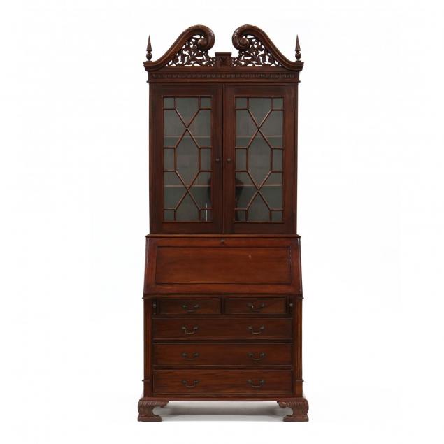 chippendale-style-carved-secretary-desk