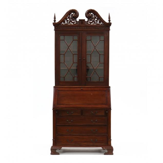 chippendale-style-carved-secretary-desk