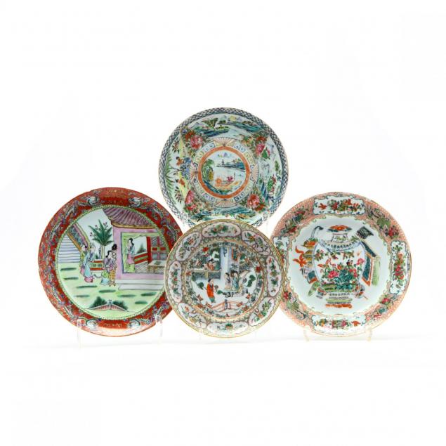 a-group-of-four-chinese-export-porcelain-plates