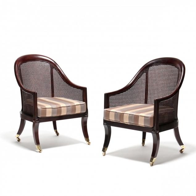 baker-pair-of-regency-style-caned-back-chairs