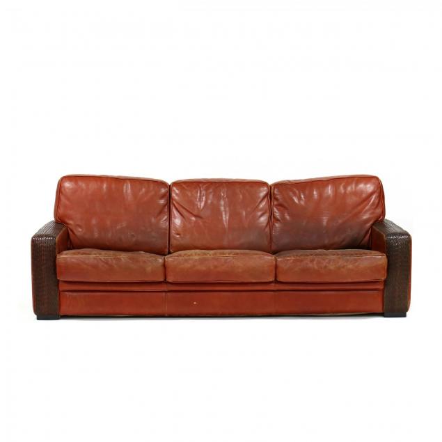 roche-bobois-vintage-leather-sofa