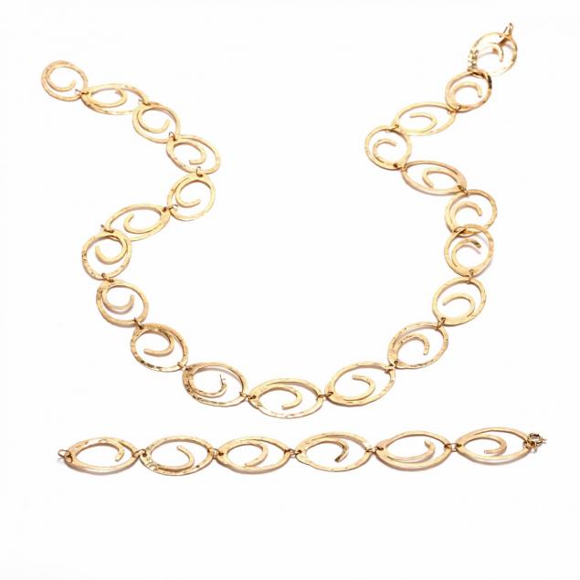 14kt-gold-necklace-and-bracelet-suite