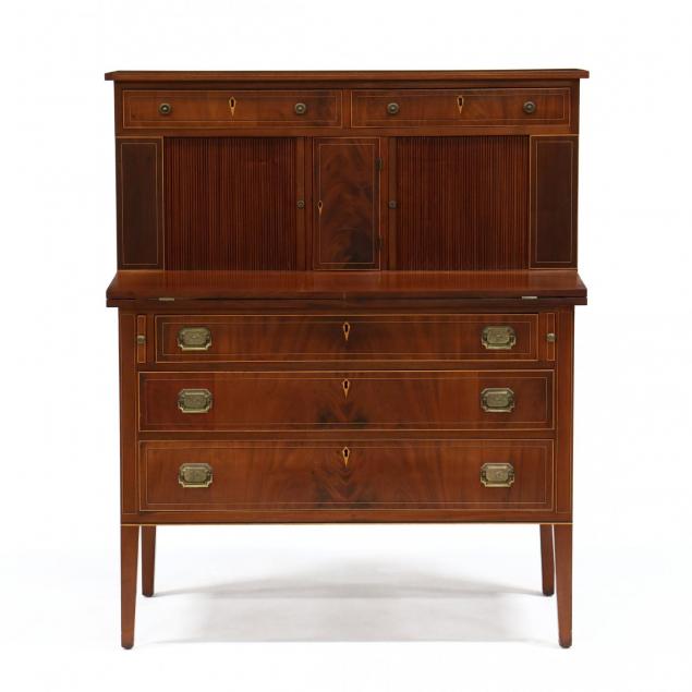 federal-new-england-inlaid-tambour-secretary-desk